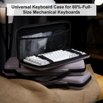 EVA Hard Shell Dustproof and Waterproof Keyboard Bag Mechanical Keyboard Storage Bag Suitable for 61/68/98%full-size Keyboards