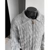 Men's Retro Cable Knit Half-Zip Sweater - Autumn Trendy, Lazy Style, American Casual Polo