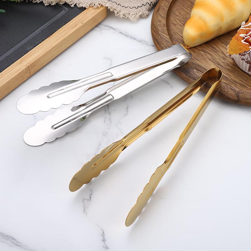 Zhi Shi Extended Gold Food Tongs Set