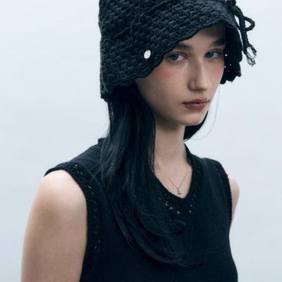 MONGDOL Lace Crochet Bucket Hat MDAC054_4 Colors