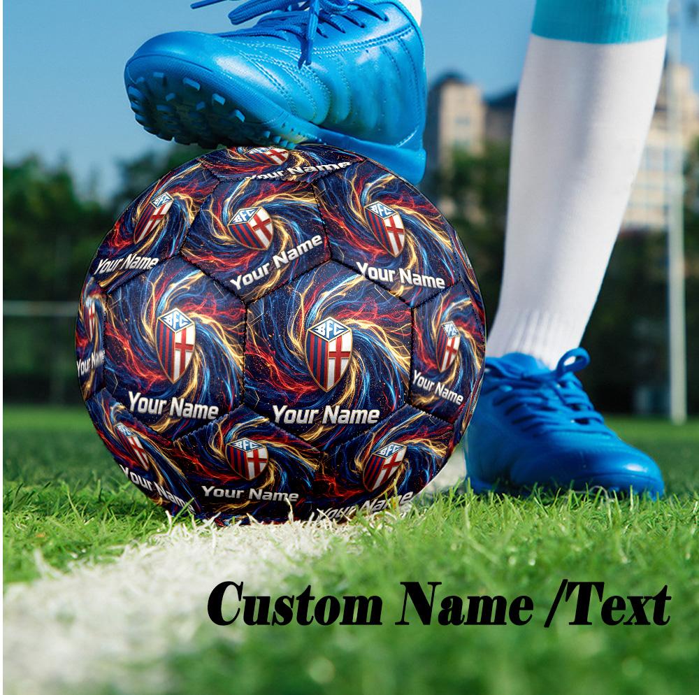 Size 5 Football Custom Name Text, Outdoor Training Soccer BallBologna FC