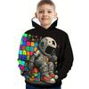 Cool Gamepad Print Boys Casual Long Sleeve Hoodies Boys Sweatshirt Fall Spring Hoodie Tops Outdoor Colorful Children's Clothing