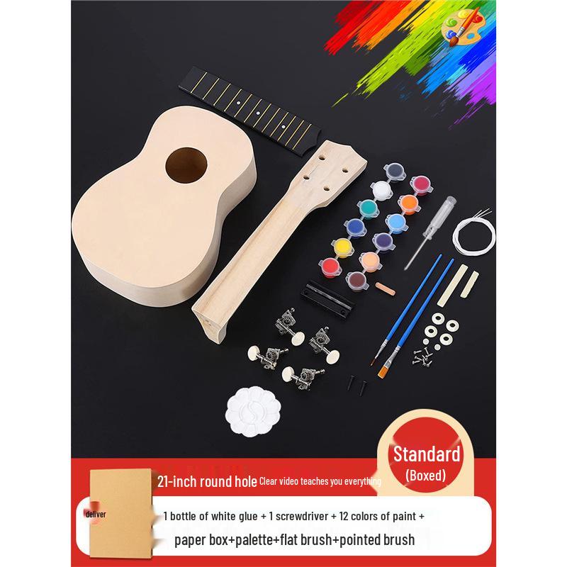 DIY Ukulele Craft Kit: Beginner-Friendly Handmade Small Guitar for Kids