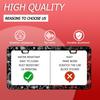 Line Art Flowers License Plate Frame Beautiful Floral License Plate Frames Funny Stainless Steel Accessories Cars Decor With 2 Holes And Screws Fits