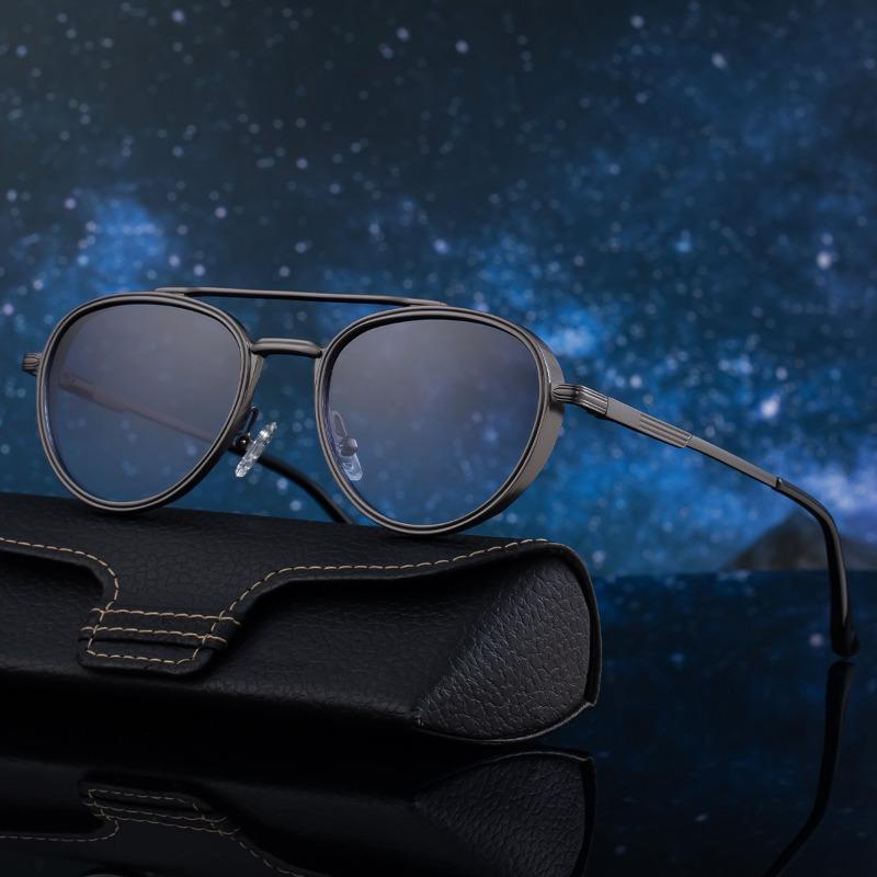 Non-polarized Classic Retro Double Bridge Round Sunglasses for Men Women Driving Sunglasses