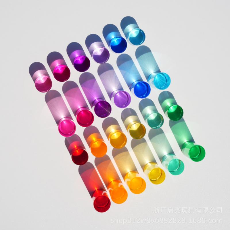 Creative Wooden Building Blocks, Acrylic Crystal Transparent Building Block,Stacking Building Blocks, Early Education Toys,Gifts