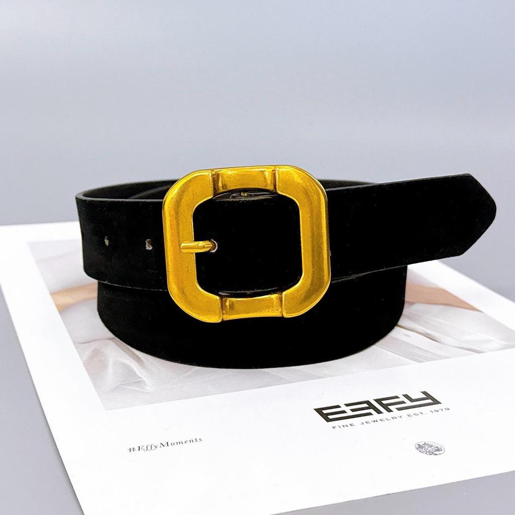 Women's Suede Waistband Versatile Jeans Skirt Belt - Casual Retro Trendy Style