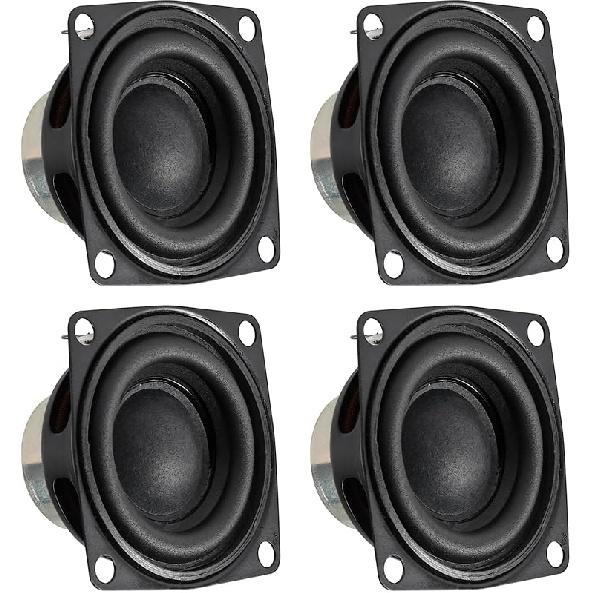 4pcs 2inch 4Ohm 10W Full Range Audio Speaker Stereo Woofer Loudspeaker for Arduino (4pcs)