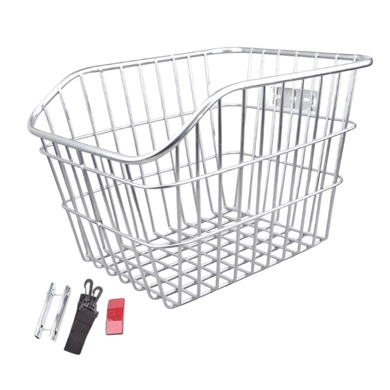Heavy Duty Rear Bike Cargo Basket Replacement Metal Back Seat Cargo Carriers Rear Luggage Bike Rack Easy To Install