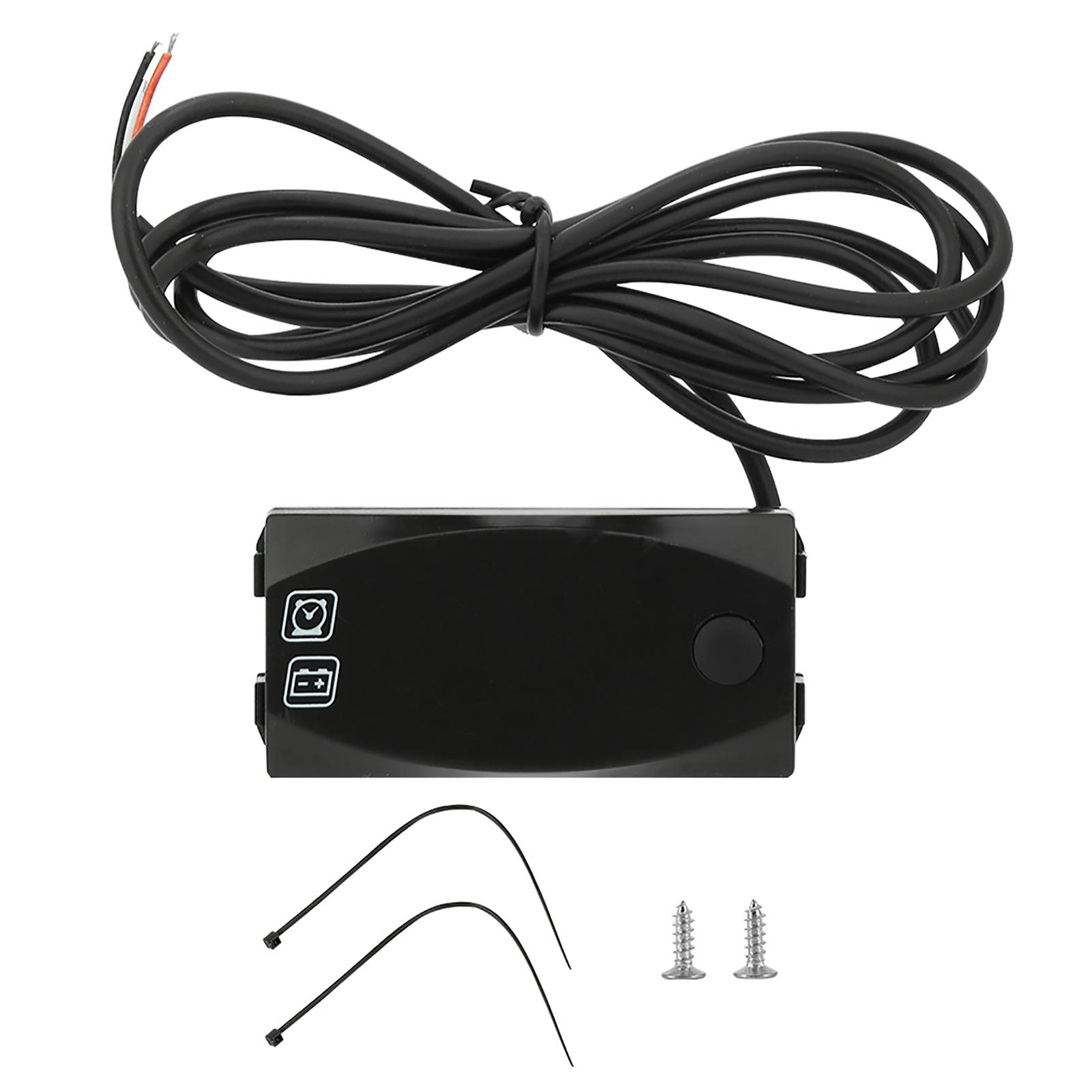 Multifunctional Motorcycle Voltmeter Water Proof Electronic Clock Gauge 2-in-1 LED Meter