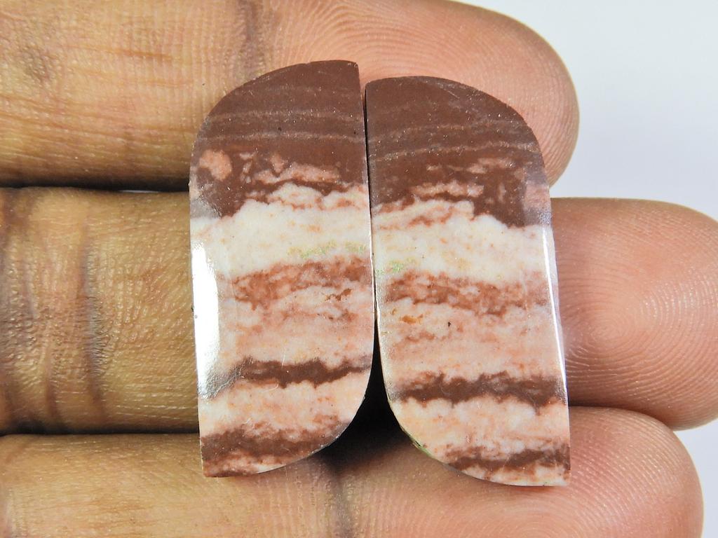 Natural Zebra Jasper Matched Pair Pear Cabochon Earring Gemstone 12X29 MM ET-05