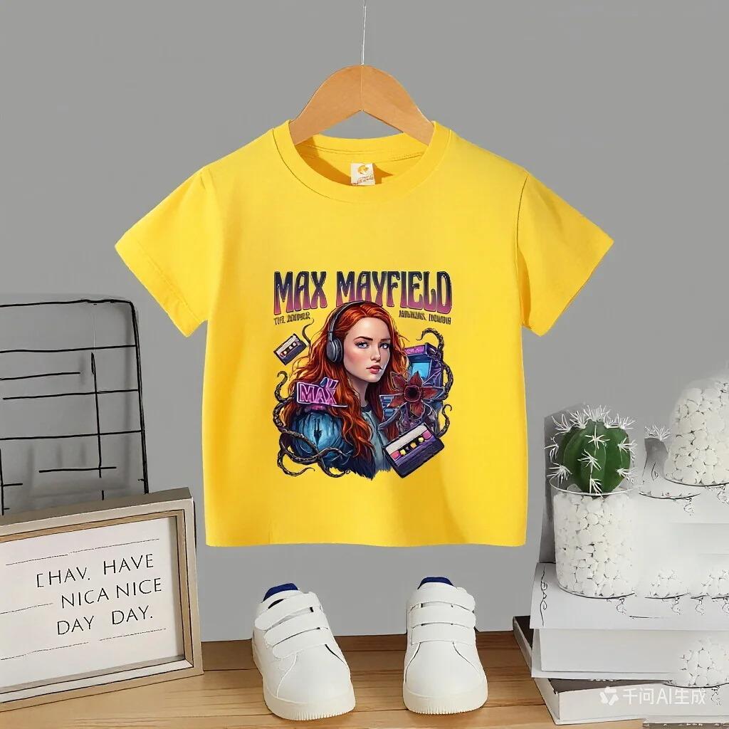 New T-Shirts with Stranger Things Prints Fashionable for Summer 2026, Affordable but Elegant, with Round Neck, Soft and Modern