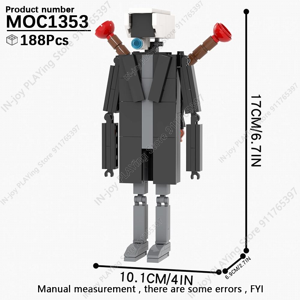 MOOXI Set di Figure Skibidi Toilet Man TvMan Cameraman Speakerman Blocchi da Costruzione Modello MOC Mattoncini Giocattoli per Adulti Bambini Regalo di Compleanno