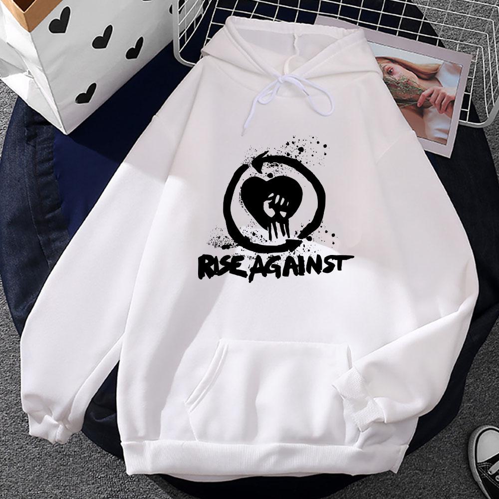 Hip-hop Rising Anti-Logo Hoodie for Men - Autumn/Winter Fleece Loose Sweatshirt