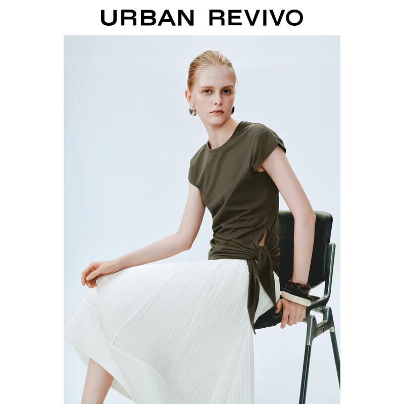 

UR Women s Stylish Sleeveless Ribbon Tie T-Shirt XS