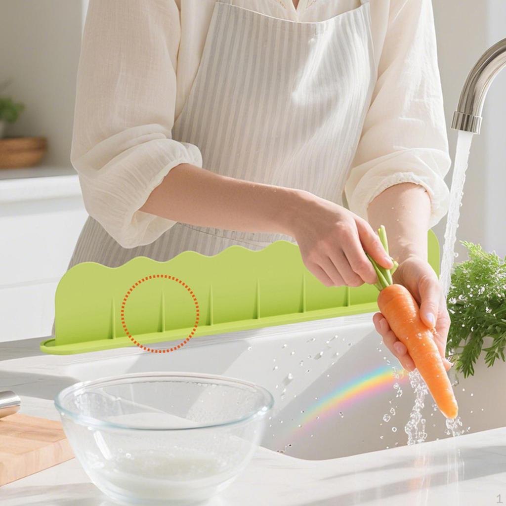 Kitchen Sink Guard Back Protector Water Retaining Strip for Kitchen,island and Bathroom