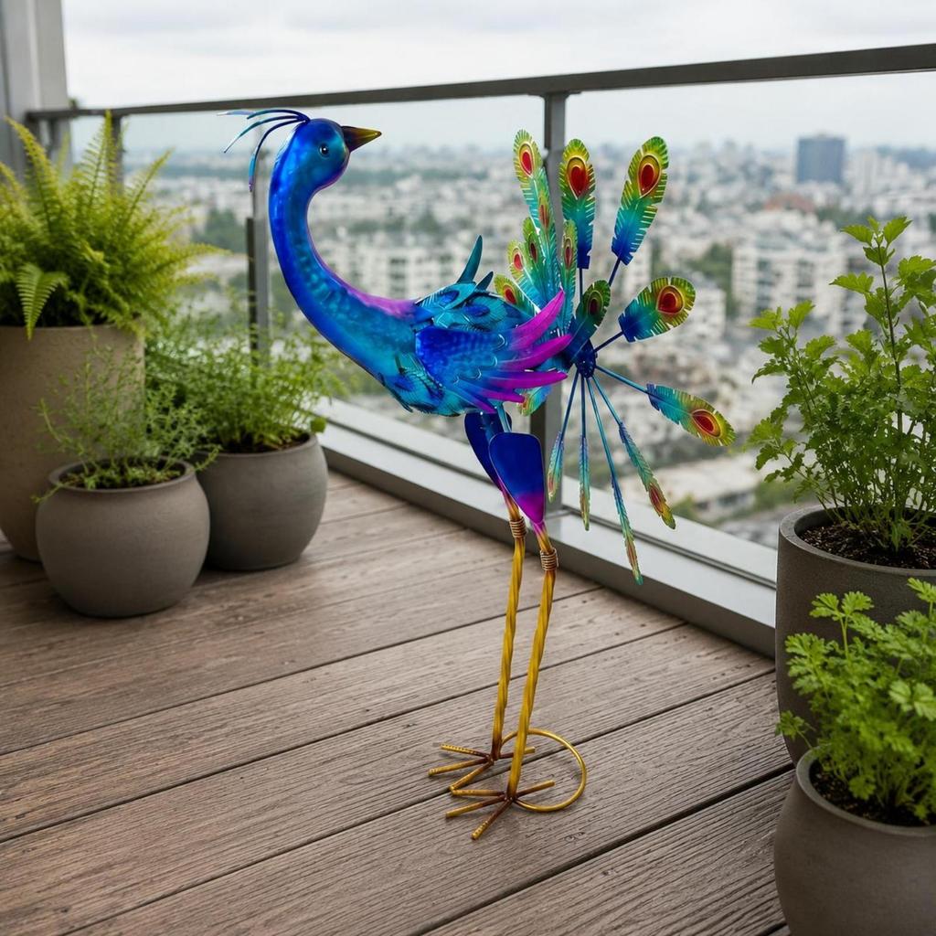 Peacock Wind Colorful Easy Assembly for Patio