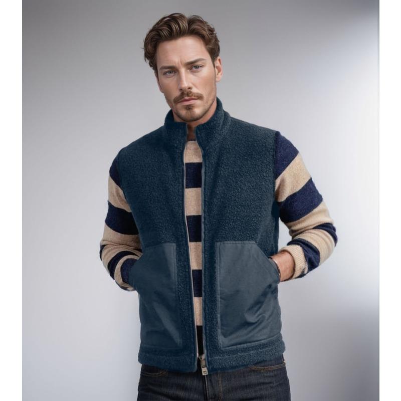 

Новый осенне-зимний жилет из овечьего бархата с большим карманом, повседневный жилет 2XL