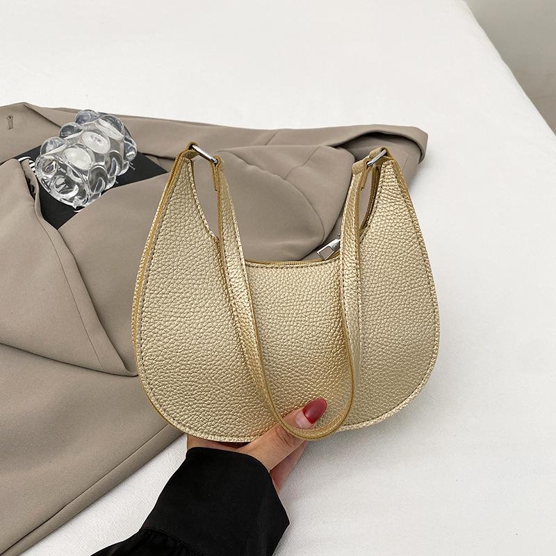 Women's Chic Lychee Pattern Crossbody Bag - Large Capacity, Versatile, Fashionable Shoulder & Dumpling Style