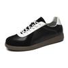 Niche sports and leisure board shoes men's leather breathable and versatile retro invisible inner height increase m