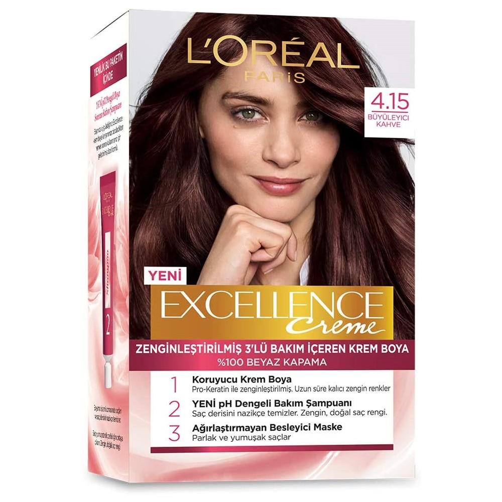 

Краска для волос L Oreal Paris Excellence Creme 4.15 Фасцинирующий Коричневый