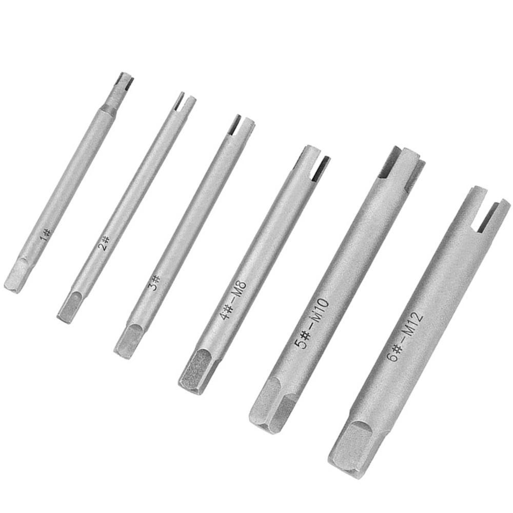 6 Pcs 3 Types Tap Extractor Set 3/4 Flute Bolt Remover Tool  Industrial and Home Repair Work