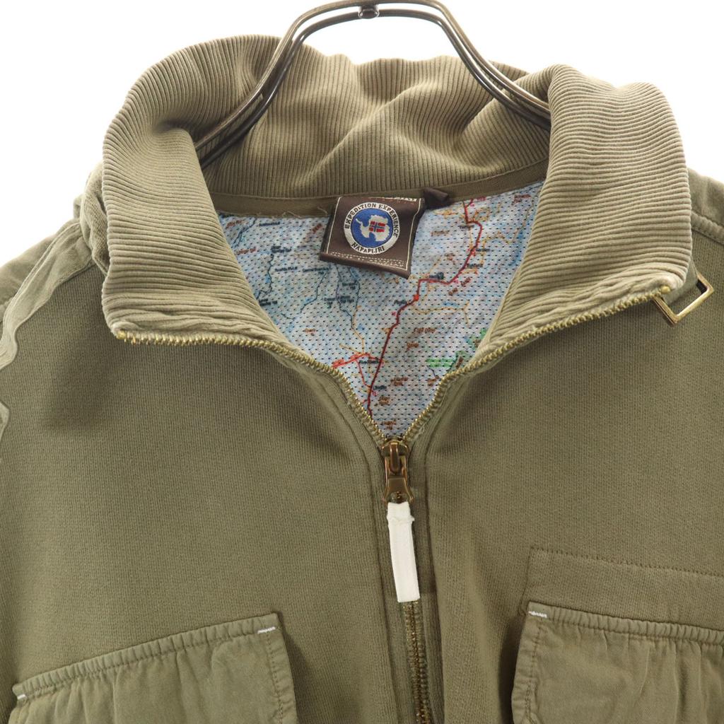Napapijri Sweat Zip Jacket L Olive Men's Used