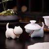 Cute Ceramic Faceless Cat Tea Pet Ornament