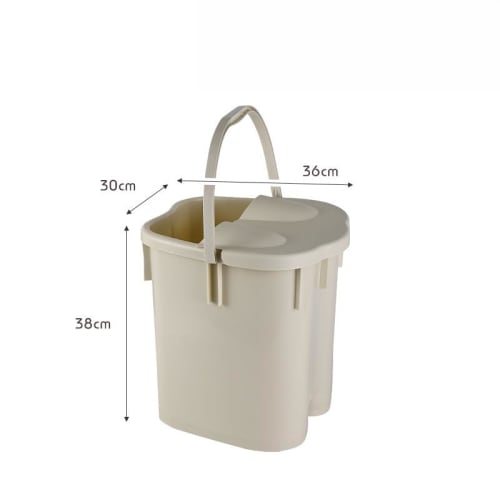 Deep Footbath Bucket with Lid, Steam Basin, Foot Bath Basin, Foot Massage Basin, Heated Barrel, Pedicure, Detox, Massage, Rollers, Thick Portable Foot