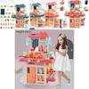 Large Educational Kids Kitchen Toy Set With Realistic Cooking Features And Spray Function