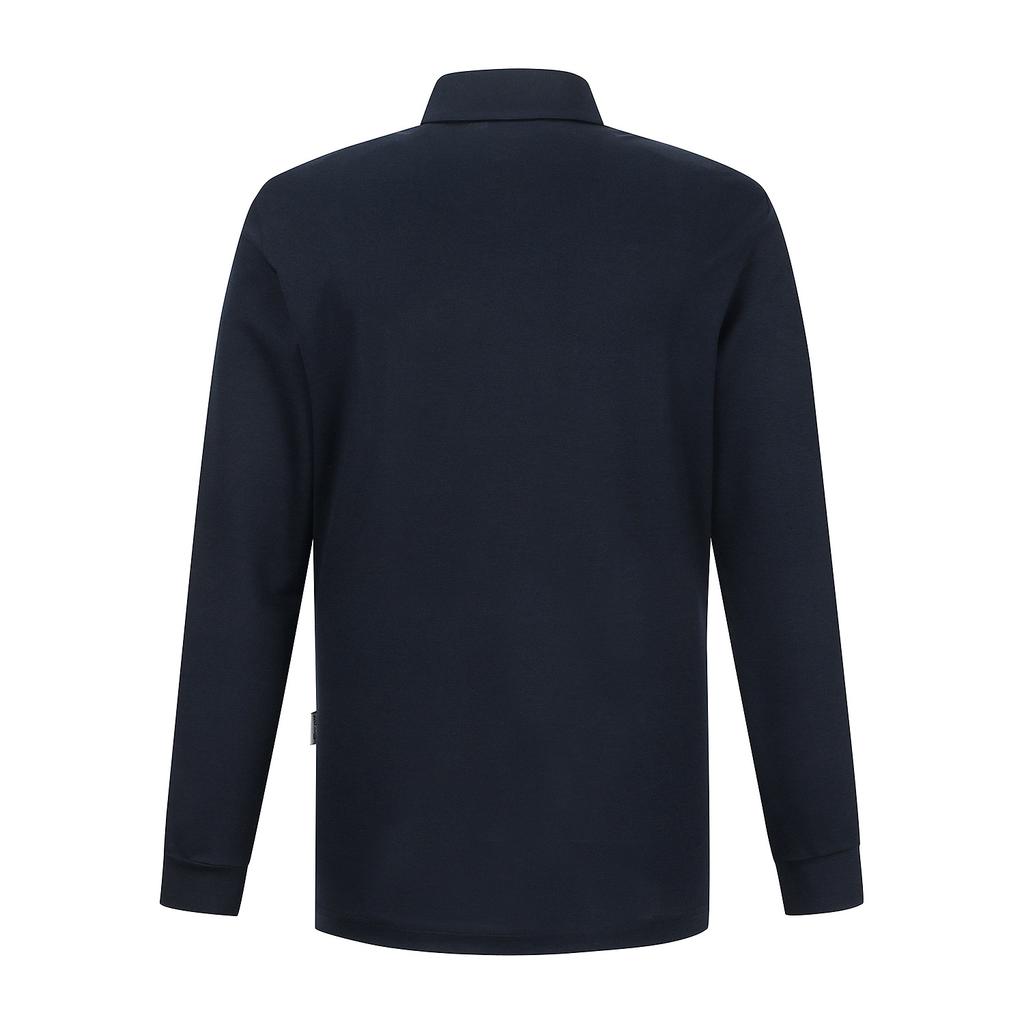 FERRAROMILANO Hidden My Solid Y-Collar T-Shirt Navy (Am0Eks10149)