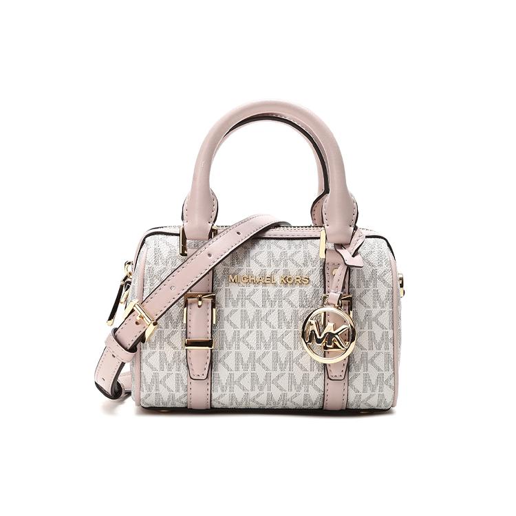 New MICHAEL KORS Bedford Artificial Leather Boston Bag One Shoulder Handbag Crossbody Bag Mini Women's Nude Pink 32F9G06C0B-173