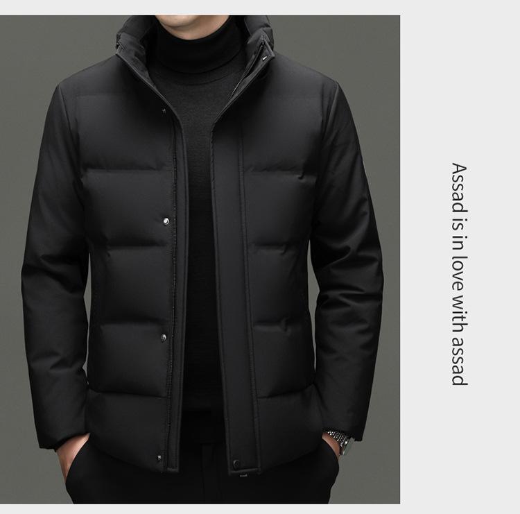 Men's Winter Goose Down Hooded Jacket - Stylish & Trendy 90% White Goose Down Filling