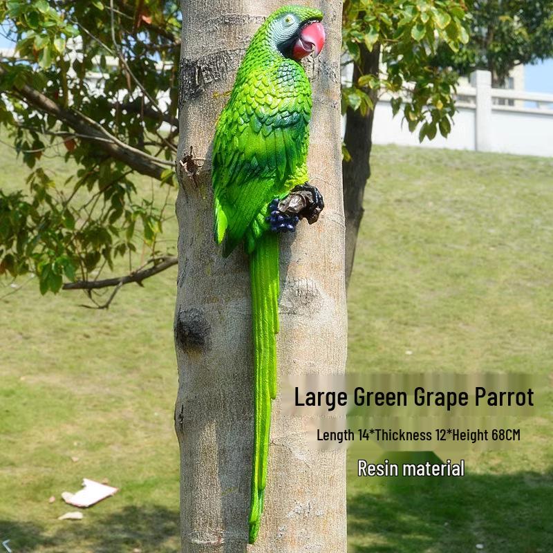 Creative Resin Macaw Cockatoo Small Bird Wall Hanging Ornament