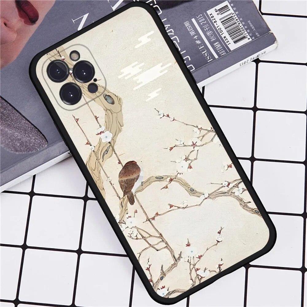 Blumenvogel Handyhülle für iPhone Samsung Galaxy Redmi Xiaomi Oppo OnePlus Note SA 7 8 9 10 11 12 13 14 20 21 22 23 53 54 Pro Max Plus Ultra TPU Soft