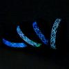 Trendig Blå Lyser upp Svart Drake Design Rostfritt Stål Fluorescerande Ring för Män Och Kvinnor Moderiktig Vigselring