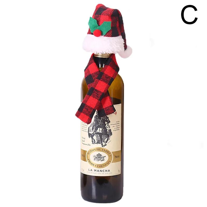 

Чехол для бутылки вина на фестиваль, Рождественское украшение для дома, сумка для бутылки красного вина, рождественский новогодний декор стола для ужина Navidad