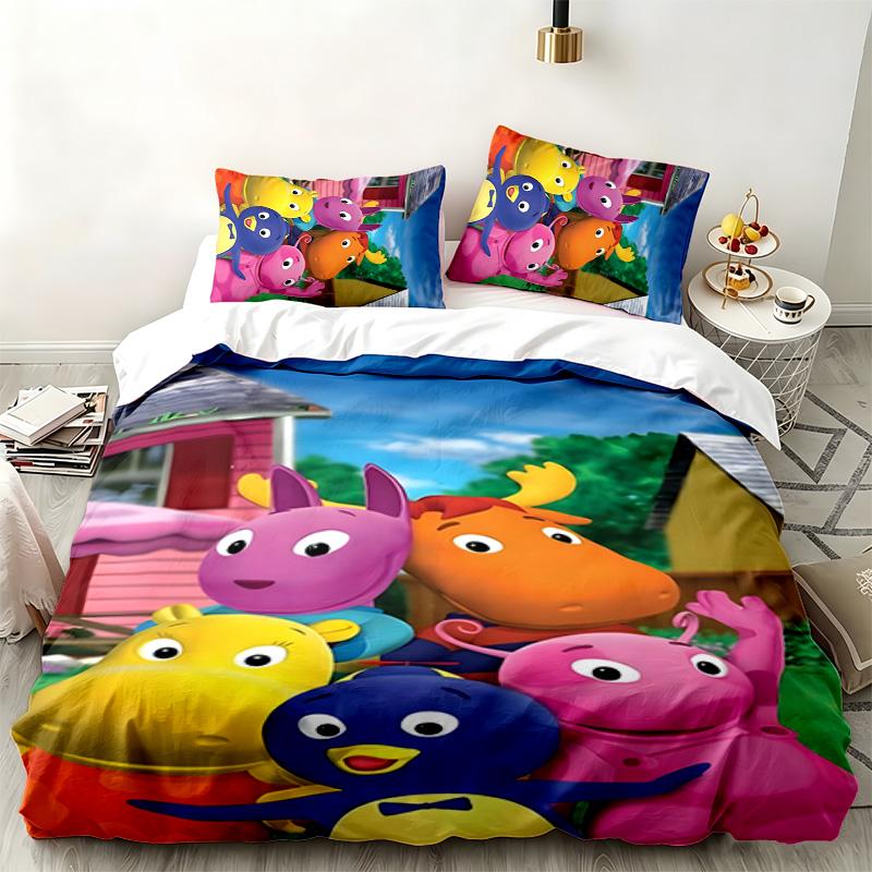 Backyardigans 3pc set Perfect for bedroom use Comfortable bedding set includes a duvet cover and two pillowcases Ideal birthday or Christmas gift