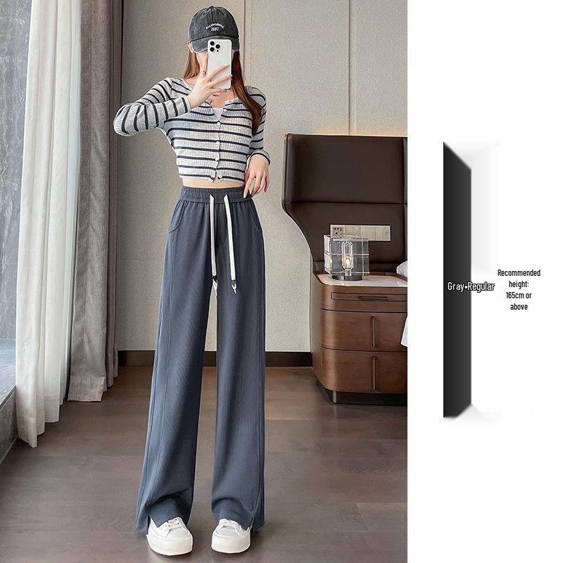 

2025 New Women s High Waist Wide Leg Nine-Point Drape Slimming Pants 2XL