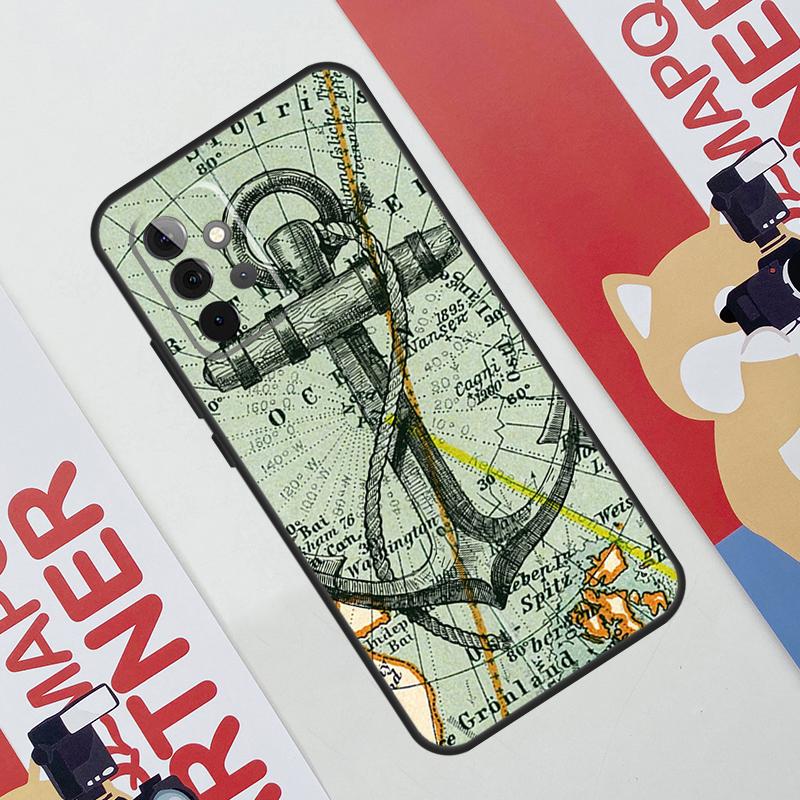 Anchor Sea Beach Case For Samsung Galaxy A36 A35 A55 A06 A16 A26 A56 A53 A32 A52 A33 A13 A14 A34 A54 A17 A15
