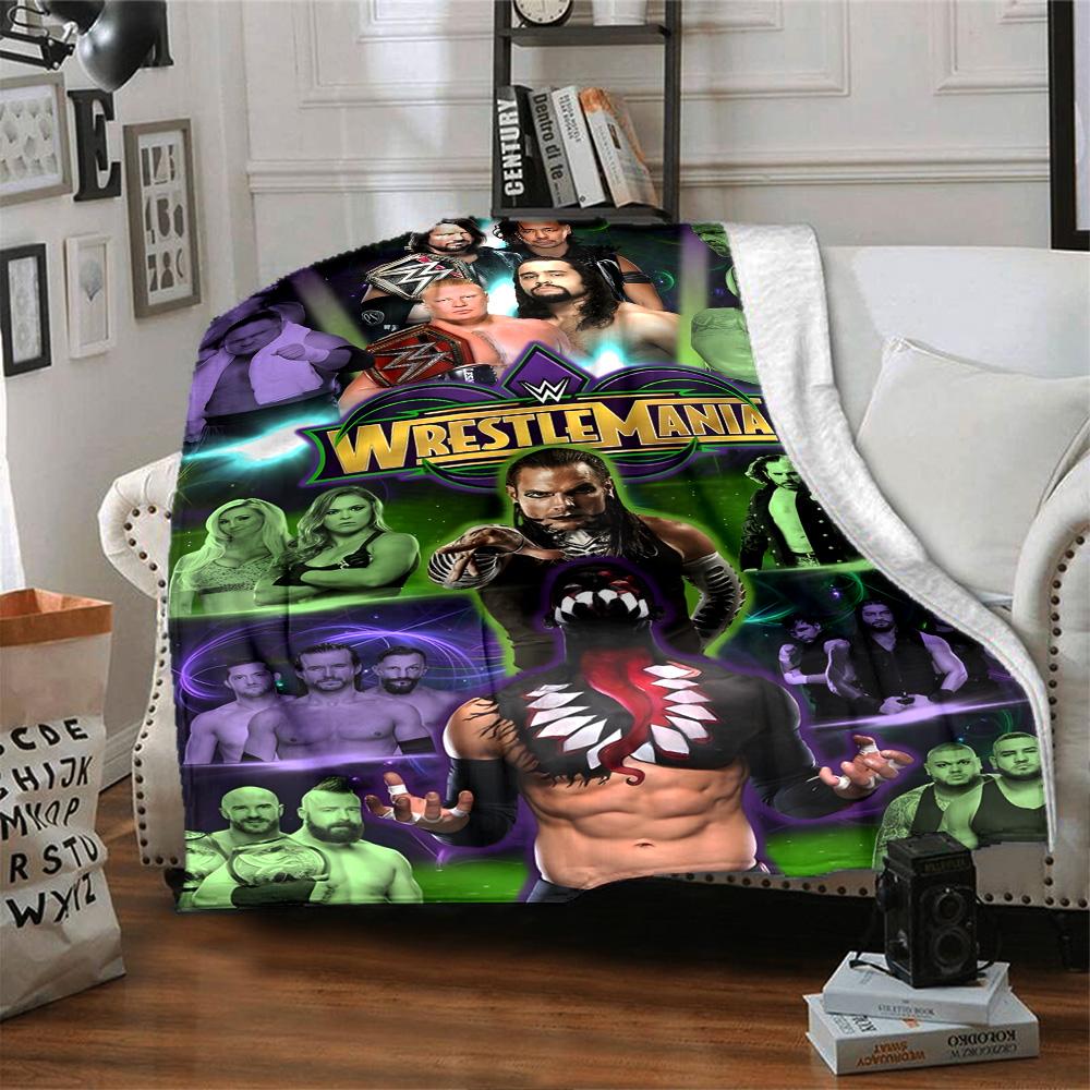 Wrestlemania Decke Bequem Groß für Bett Wohnzimmer Sofa für Alle Jahreszeiten Digitaldruck Perfektes Geschenk für Verwandte und Freunde