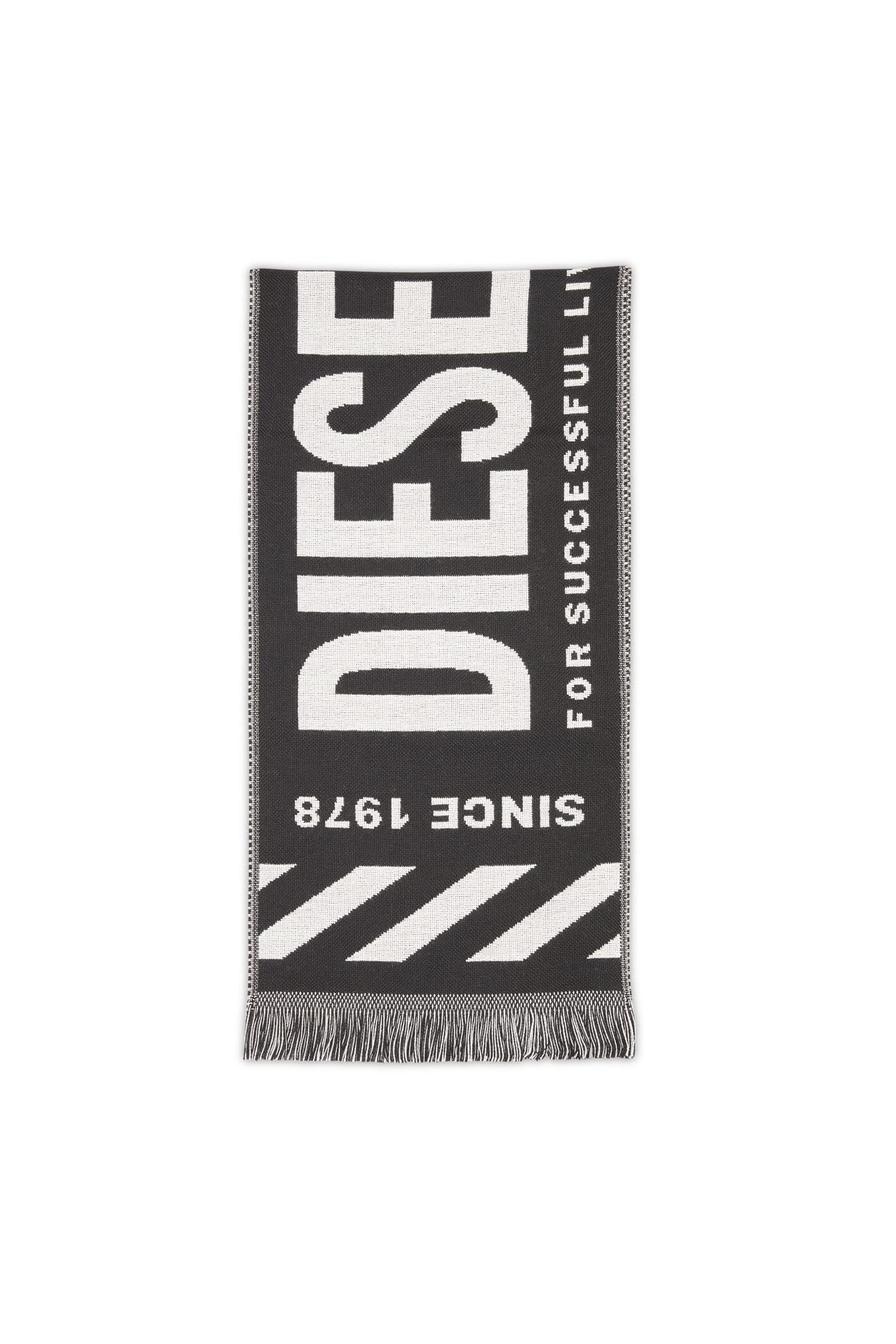 

Diesel Logo Jacquard Scarf (Black / UNI, Length 180 cm) чёрный