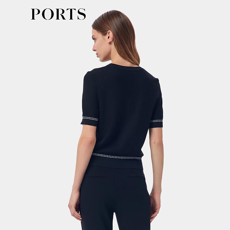PORTS Women's Color-Block Jacquard Knit Top