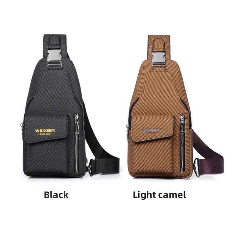 New Large Capacity Men's Chest Pouch,Crossbody bag,PU Leather Luxury Design Sling Bag, for Phone, Wallet & Outdoor Essentials