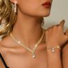 Hot selling spot wedding dresses, wedding accessories, necklaces, earrings, bracelets, three piece light luxury accessory set