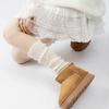 White Foot-Stepping Knitted Socks Cover Spring And Autumn Stacking Socks Y2K Gray Medium-Length Socks With Snow Boots Leg Cover
