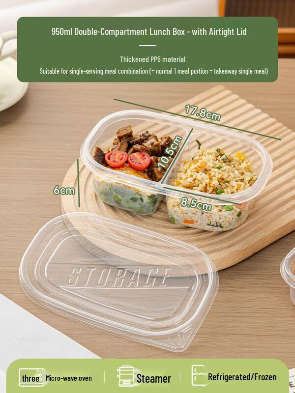 ZISIZ Microwaveable Disposable Lunch Box