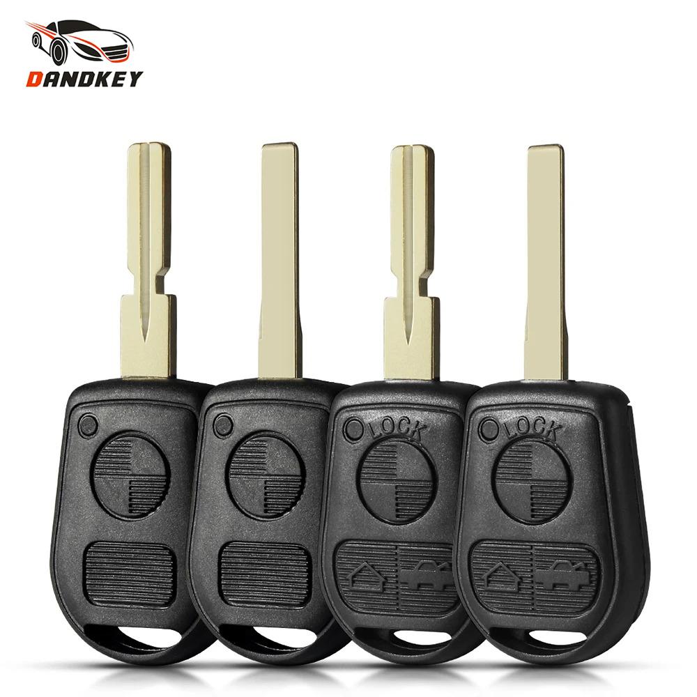 Dandkey S Obudowa Kluczyka Zdalnego Do Bmw E31 E32 E34 E36 E38 E39 E46 Z3 Z4 Pilot Kluczyka Hu92 Hu58 Niecięty Ostrze 2/3 Przyciski Pilot Kluczyka Etui Samochodowe