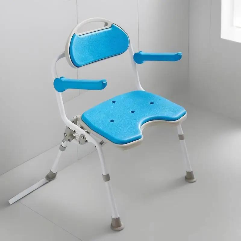 For Nordic Adult Foldable Chair Large Feet Lightweight Designer Bathroom Chairs Foldable Plastic Shower Katlanır Sandalye Furnit