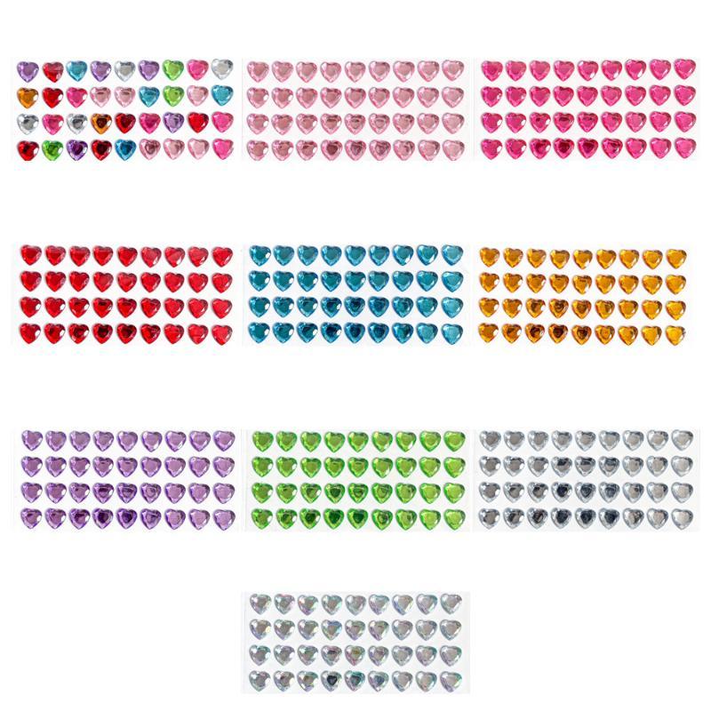 3D Heart Diamond Sticker Crystal Diy Handmade Material Desktop Decoration Phone Case Camera Kawaii Stickers Cup Laptop Decor